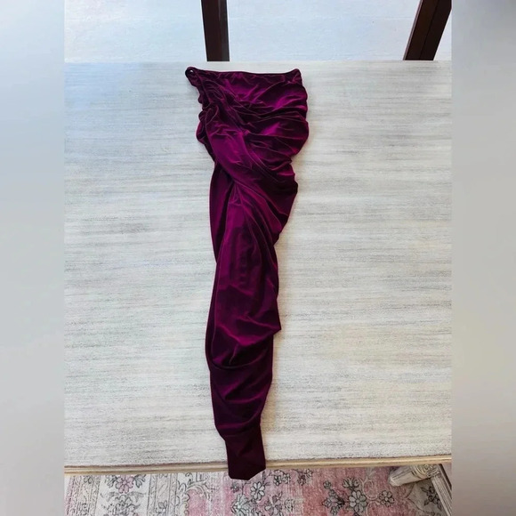 Free People Norma Kamali Diana Mini Dress in Plum Size Small NWOT $195 - Picture 2 of 11